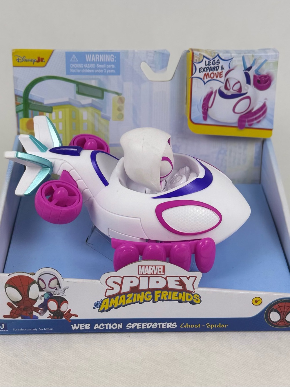 Marvel Spidey Amazing Friends Ghost-Spider White Purple Pink Toy Vehicle